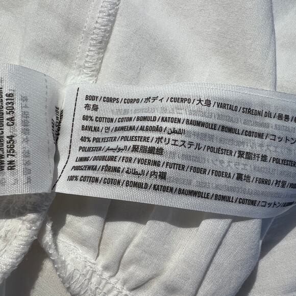 Abercrombie and Fitch Milkmaid Blouse Top White Cottagecore Cotton Romantic - Picture 8 of 8